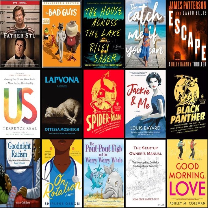 Check out all these NEW buzzworthy books at the Brentwood Public Library!
Click the link in our bio to see more new and recently added titles on Wowbrary.
This week's 20 new Top Choices include "Father Stu", "The Bad Guys", and "The House Across the Lake: A Novel".