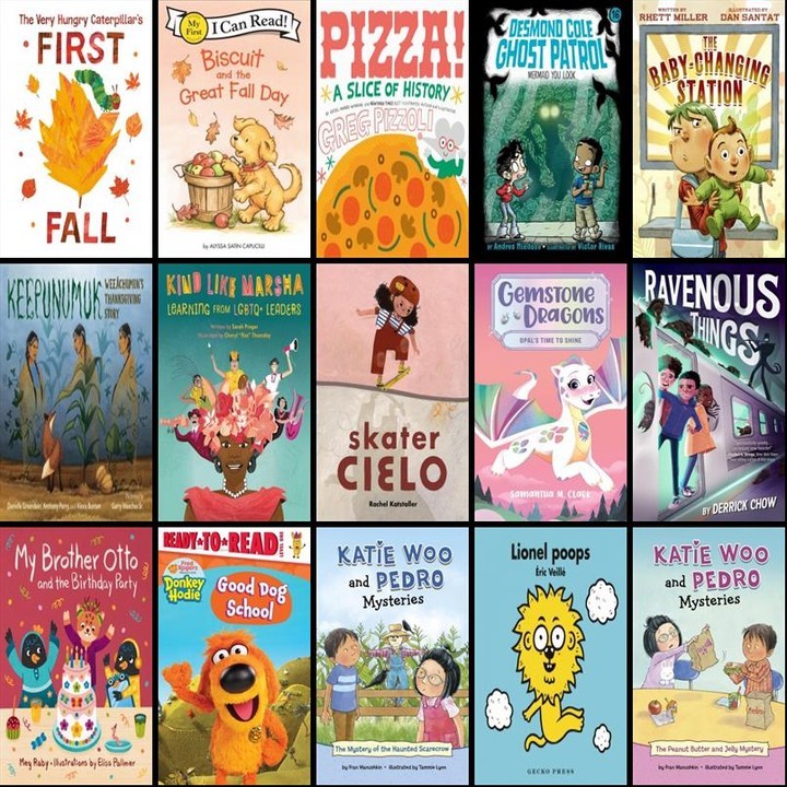 Check out these new children's books at the Brentwood Public Library!
Click the link in our bio to see more new and recently added titles on Wowbrary.
This week's 16 new Children's Books include "The Very Hungry Caterpillar's First Fall", "Biscuit and the Great Fall Day", and "Pizza! A Slice of History".
