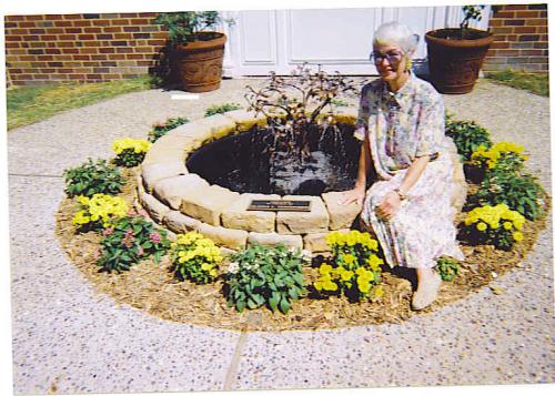 Mrs. Hunsinger at Fountain Dedication
