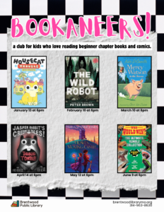 Bookaneers! Book Club for ages 7-11 @ Brentwood Public Library