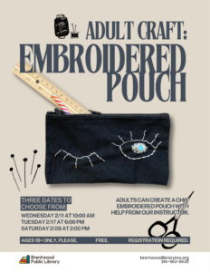 Adult Craft: Embroidered Pouch