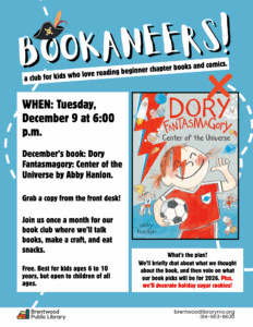 Bookaneers! Book Club for ages 6-10 @ Brentwood Public Library