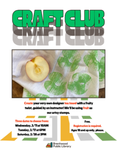 Adult Craft: Stamped Tea Towel