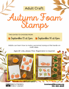 Adult Craft: Autumn Foam Stamps
