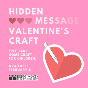 Take Home Kit: Hidden Message Valentine
