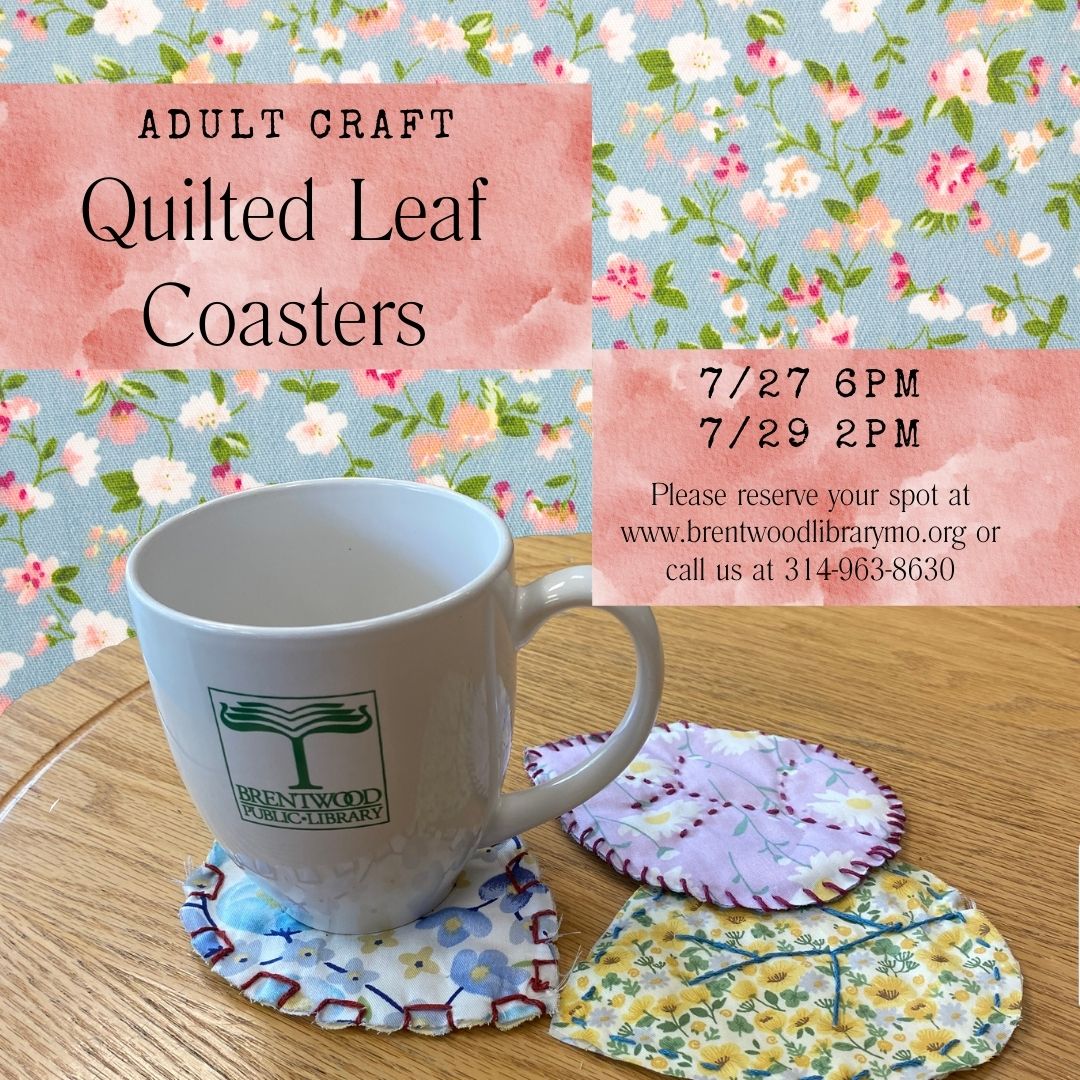 Adult Craft Quilted Leaf Coaster Brentwood Public Library