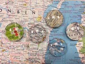 Adult Craft Night - Map Magnets