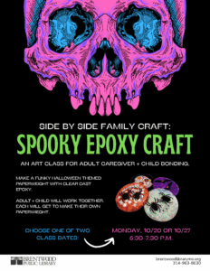 Side by Side Family Craft: Spooky Epoxy Paperweight