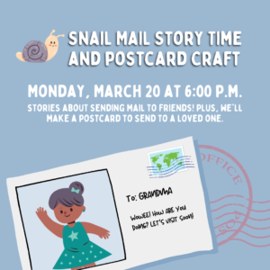 Snail Mail Story Time and Postcard Craft