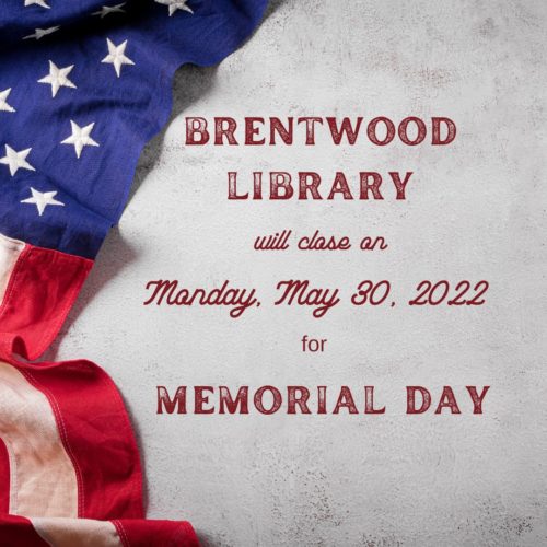 Library Closed - Memorial Day