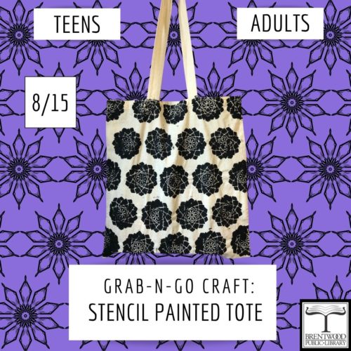 Grab-n-Go Craft Kit: Stencil Painted Tote